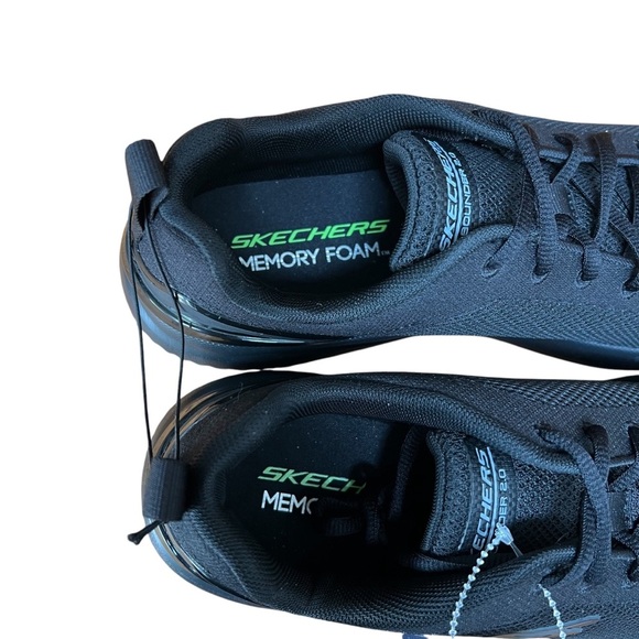 Skechers Bounder 2.0 Memory Foam Men’s Lace Up Black Athletic Shoes - Size 9.5 - Picture 6 of 10